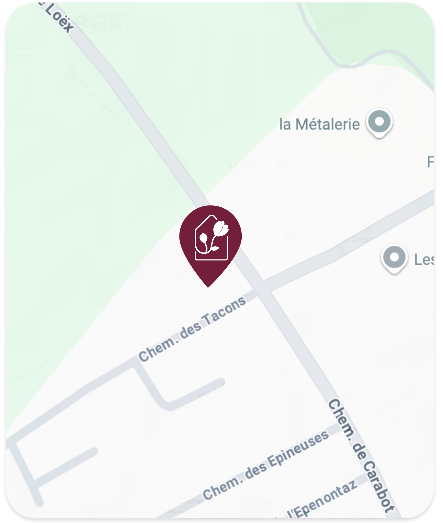 Plan d'accès à la maison Karmin